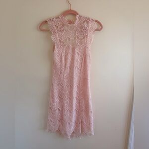 Free People Delicate Pink Lace Dress